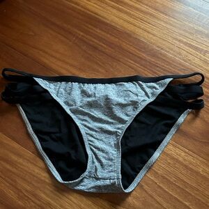 Gray and black Gianni bini swim bikini bottoms